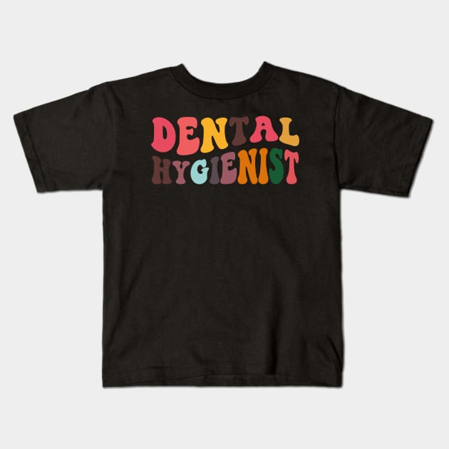 Dental Hygienist - Dentist Retro Dental Hygienists Kids T-Shirt by fromherotozero